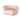 sofa cascade colette tissu bouclé couleur rose pastel avec base dorée
