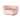 sofa cascade colette tissu bouclé couleur rose pastel avec base chrome
