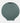 Vase rond turquoise profond vu devant