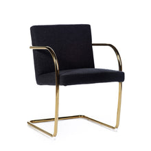 
                      
                        Load image into Gallery viewer, brno chair or et tissu gold and fabric chaise brno mies van der rohe chair
                      
                    
