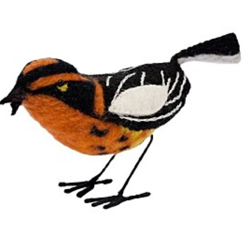 Charley Harper Felt bird-Warbler