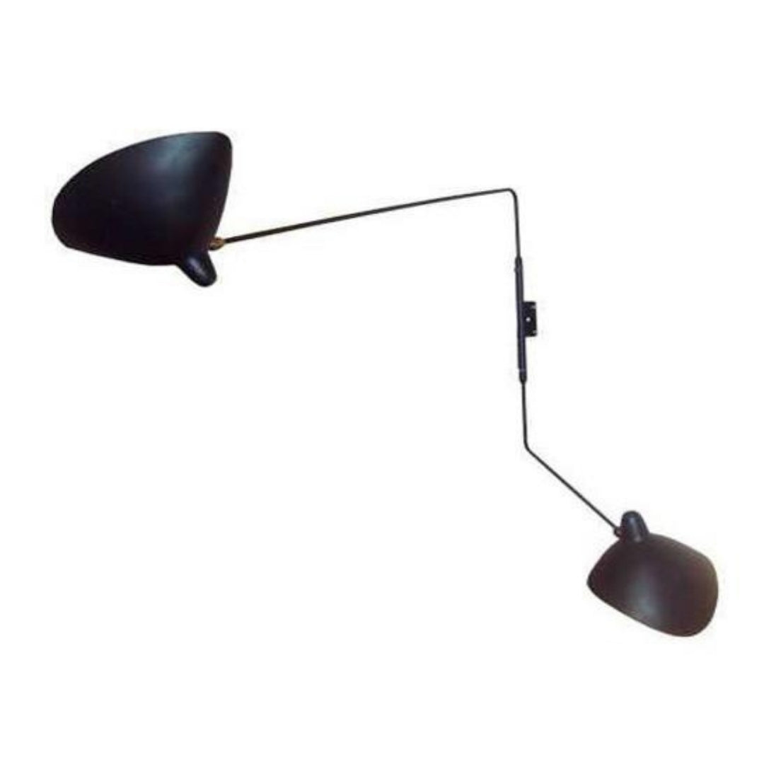 Serge Mouille Two-Arm Mounted Wall Lamp - Prunelle