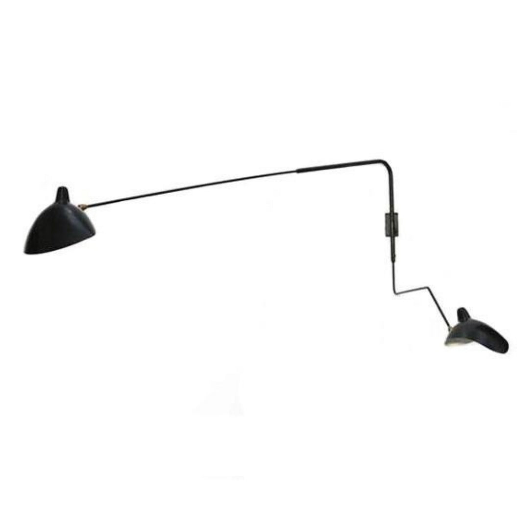 Serge Mouille Two-Arm Mounted Wall Lamp - Prunelle