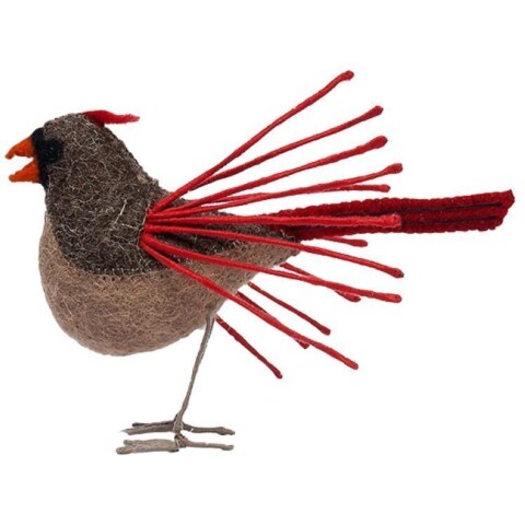 Charley Harper Felt Bird - Cardinal 