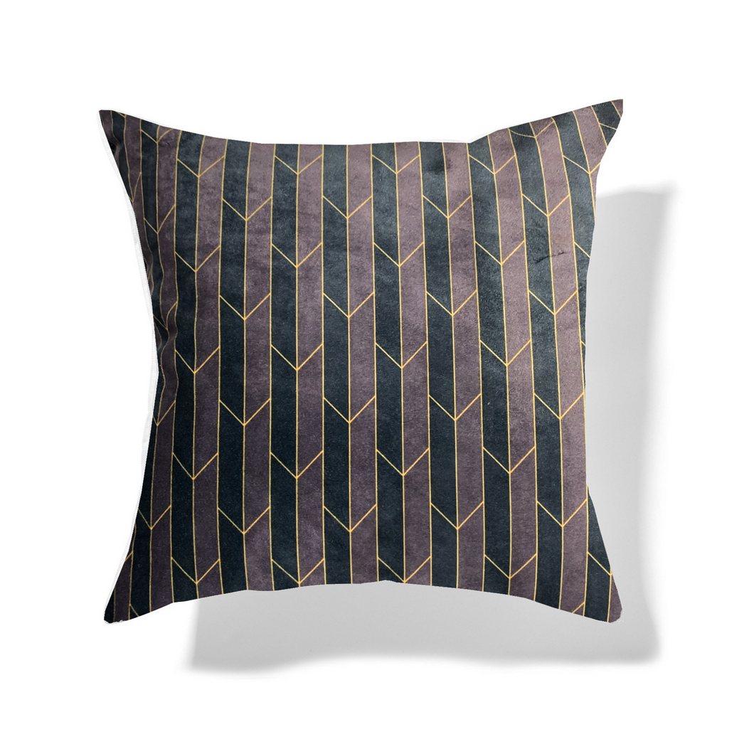 Forest Green Vertical Lines Cushion